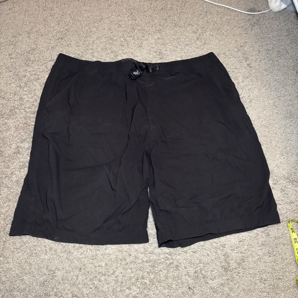 Gramicci Men XXL Black Nylon Stretch Hiking Climbing Shorts Webbing Belt G-Short